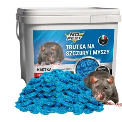 No Pest Blokken Brodifacoum, 0,025g, Rattengif, Muizengif, Knaagdierengif 3 kg